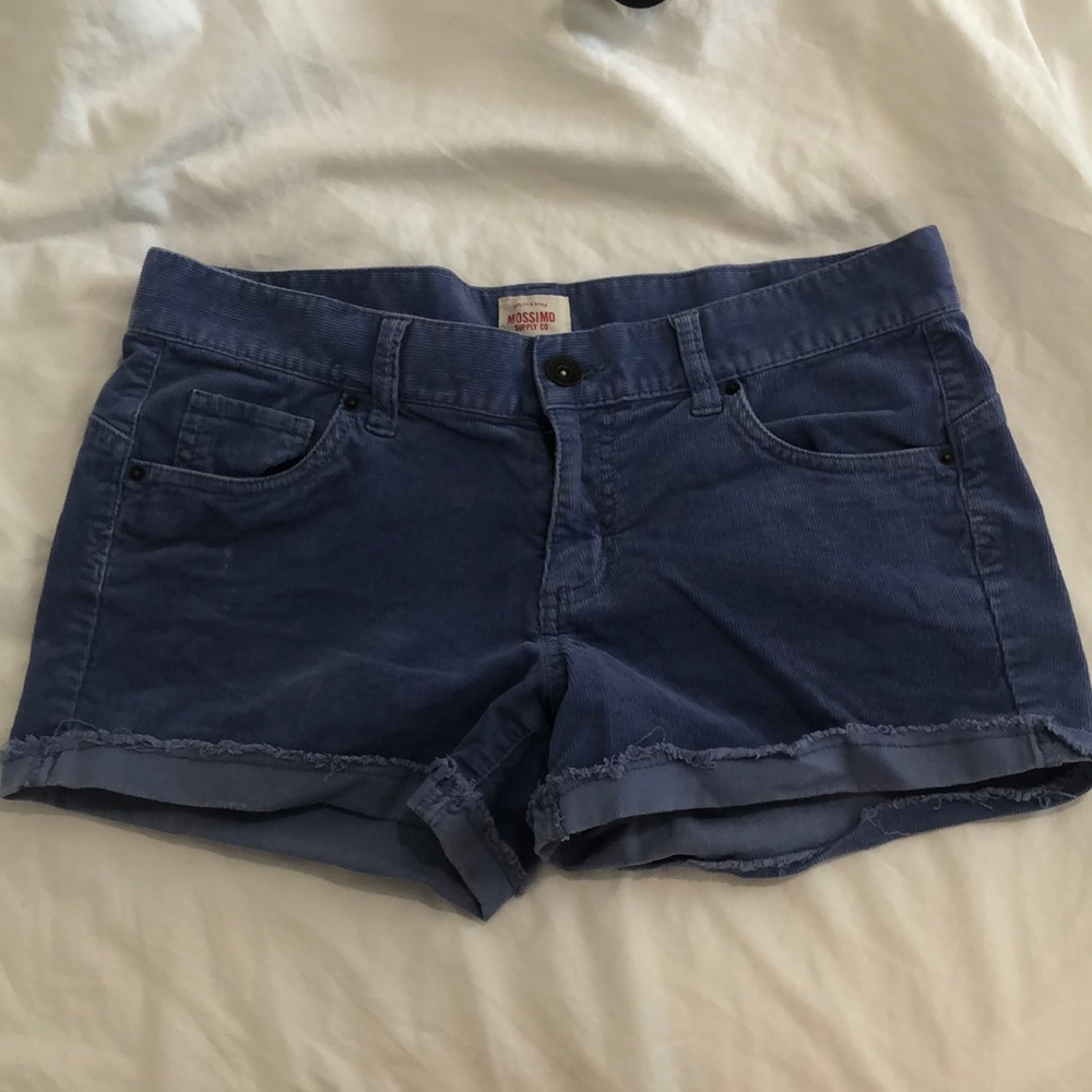 Periwinkle corduroy shorts